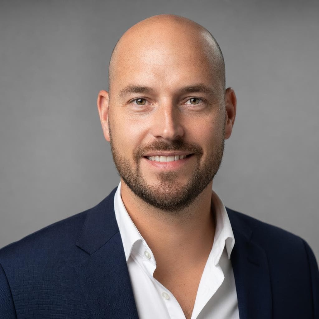 AI-generated professional profile photo sample for a consultant in the Netherlands